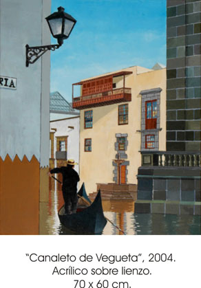 ¿Canaleto de Vegueta¿, 2004. Acrílico sobre lienzo. 70 x 60 cm.